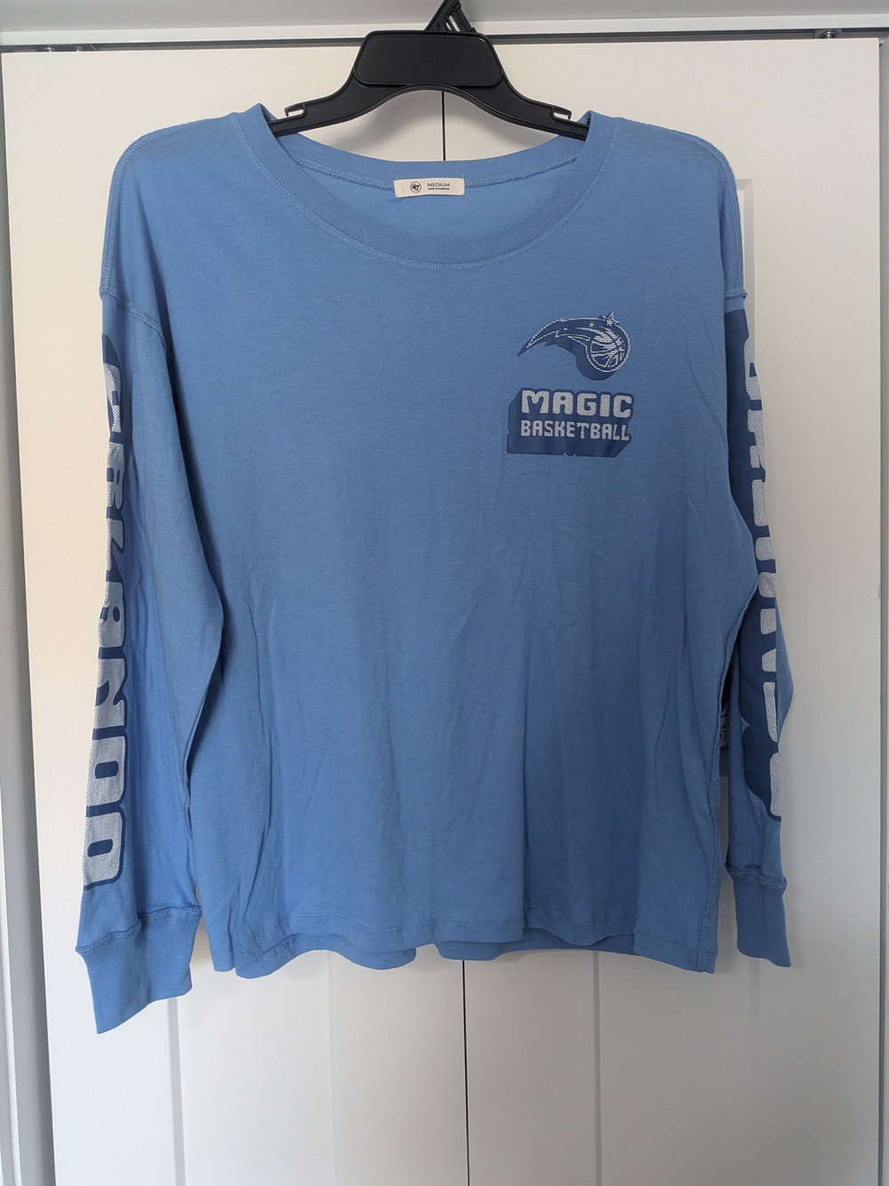 Orlando Magic NBA Women's Size Medium '47 Brand Cotton Blue Long Sleeve NWT